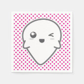 Kawaii Winking Ghost Napkins Servetten (Voorkant)