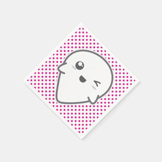 Kawaii Winking Ghost Napkins Servetten (Hoek)
