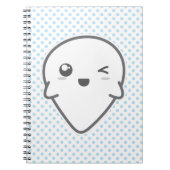 Kawaii Winking Ghost Notitieboek (Voorkant)