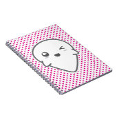 Kawaii Winking Ghost Notitieboek (Rechterzijde)