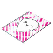 Kawaii Winking Ghost Notitieboek (Linkerzijde)