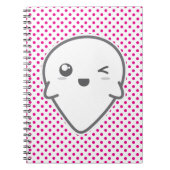 Kawaii Winking Ghost Notitieboek (Voorkant)