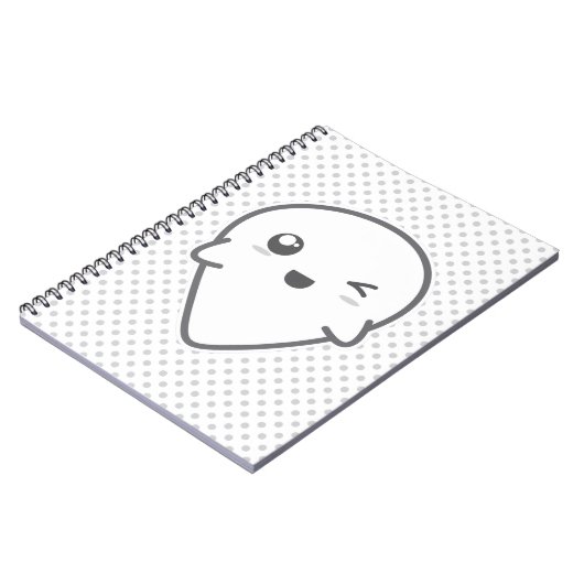 Kawaii Winking Ghost Notitieboek (Linkerzijde)