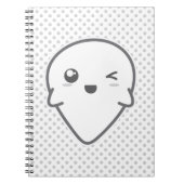 Kawaii Winking Ghost Notitieboek (Voorkant)