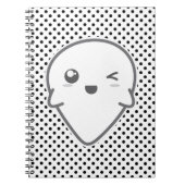 Kawaii Winking Ghost Notitieboek (Voorkant)