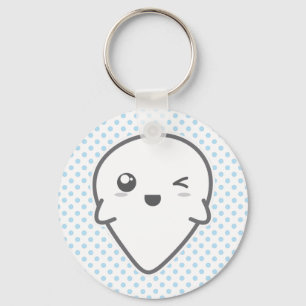 Kawaii Winking Ghost Sleutelhanger