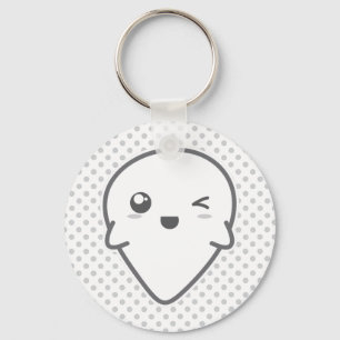 Kawaii Winking Ghost Sleutelhanger