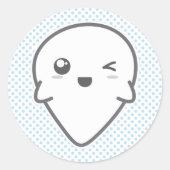 Kawaii Winking Ghost Stickers (Voorkant)