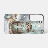 Kawaii Winter Cat Phone Case | Samsung Version  Samsung Galaxy Hoesje (Achterkant horizontaal)
