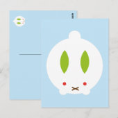 Kawaii Winter Snow Bunny Briefkaart (Voorkant / Achterkant)