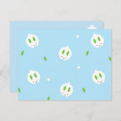 Kawaii Winter Snow Bunny Briefkaart (Voorkant / Achterkant)