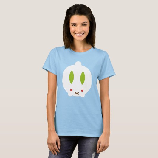 Kawaii Winter Snow Bunny T-shirt (Voorkant volledig)