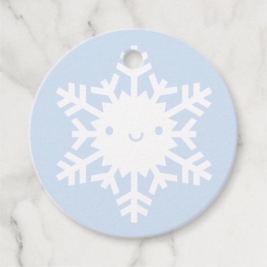 Kawaii Winter Snowflake Bedankjes Labels (Voorkant)
