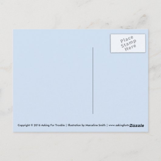 Kawaii Winter Snowflake Briefkaart (Achterkant)