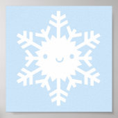 Kawaii Winter Snowflake Poster (Voorkant)