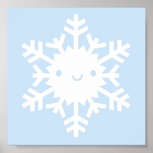 Kawaii Winter Snowflake Poster (Voorkant)