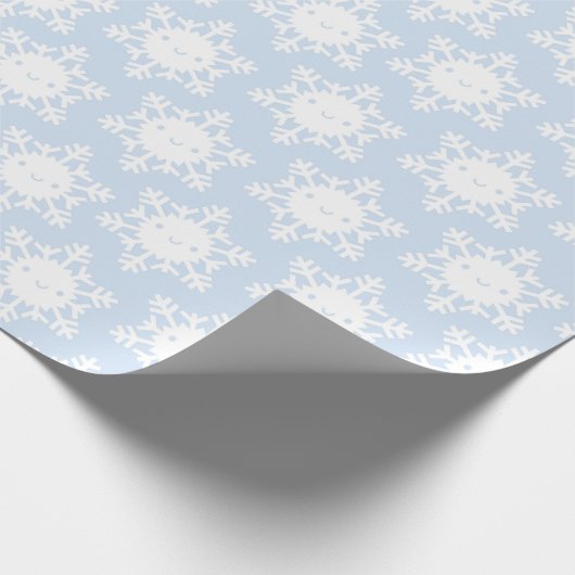 Kawaii Winter Snowflakes Cadeaupapier (Hoek)