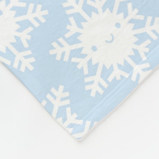 Kawaii Winter Snowflakes Fleece Deken (Hoek)