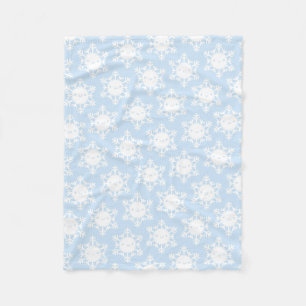 Kawaii Winter Snowflakes Fleece Deken
