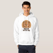 Kawaii winterbeer met sjaal hoodie (Voorkant volledig)