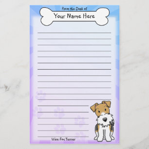 Kawaii Wire Fox Terrier Stationery Briefpapier