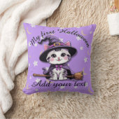Kawaii Witch Cat – Halloween Throw Pillow Kussen (Deken)