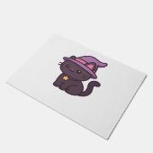 Kawaii Witch Cat in Paarse Petten Classic T-shirt Deurmat (Schuin)