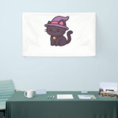 Kawaii Witch Cat in Paarse Petten Classic T-shirt Spandoek (Beurs)