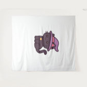 Kawaii Witch Cat in Paarse Petten Classic T-shirt Wandkleed (Voorkant (horizontaal))