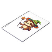 kawaii witch sloth Classic T-Shirt Notitieboek (Linkerzijde)