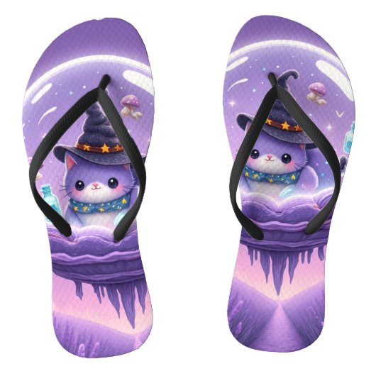 Kawaii Witch Snow Globe Flip Flops (Voetbed)
