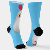 Kawaii witte kip / haan sokken (Gebogen)