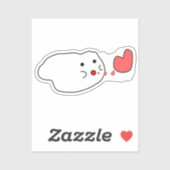Kawaii wolk vinyl sticker (Vel)