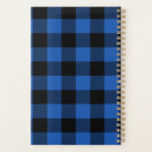 Kawaii Xmas Zeester op Blauw Buffel Patroon Planner (Achterkant)