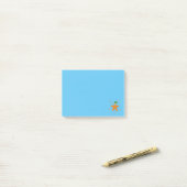 Kawaii Xmas Zeester op Blauw Buffel Patroon Post-it® Notes (Op bureau)