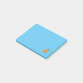 Kawaii Xmas Zeester op Blauw Buffel Patroon Post-it® Notes (Schuin)