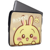 Kawaii Yellow Bunny Laptop Sleeve (Voorkant Rechts)