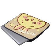 Kawaii Yellow Bunny Laptop Sleeve (Voorkant onderkant)