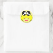 Kawaii Yellow Frog Schattige Ronde Sticker (Tas)