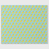 Kawaii Yellow Rubber Duck Pattern Cadeaupapier (Vlak)