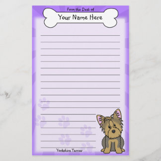 Kawaii Yorkshire Terrier Stationery Briefpapier