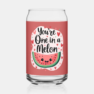 Kawaii "You're One in a Melon" Schattigee watermel Blikvorm Glas