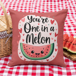 Kawaii "You're One in a Melon" Schattigee watermel Kussen