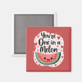 Kawaii "You're One in a Melon" Schattigee watermel Magneet (Voorkant / Achterkant)