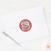 Kawaii "You're One in a Melon" Schattigee watermel Ronde Sticker (Envelop)