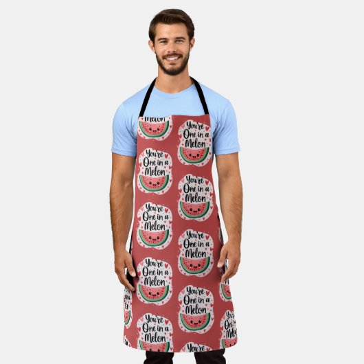 Kawaii "You're One in a Melon" Schattigee watermel Schort (Gedragen)