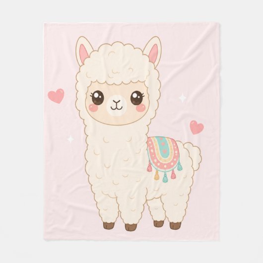 Kawaii Zachte Alpaca Deken (Voorkant)