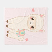 Kawaii Zachte Alpaca Deken (Voorkant (Horizontaal))