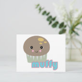 kawaii zachte muffin briefkaart (Staand voorkant)