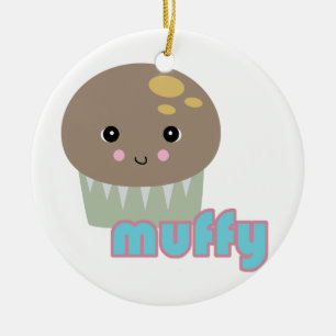 kawaii zachte muffin keramisch ornament